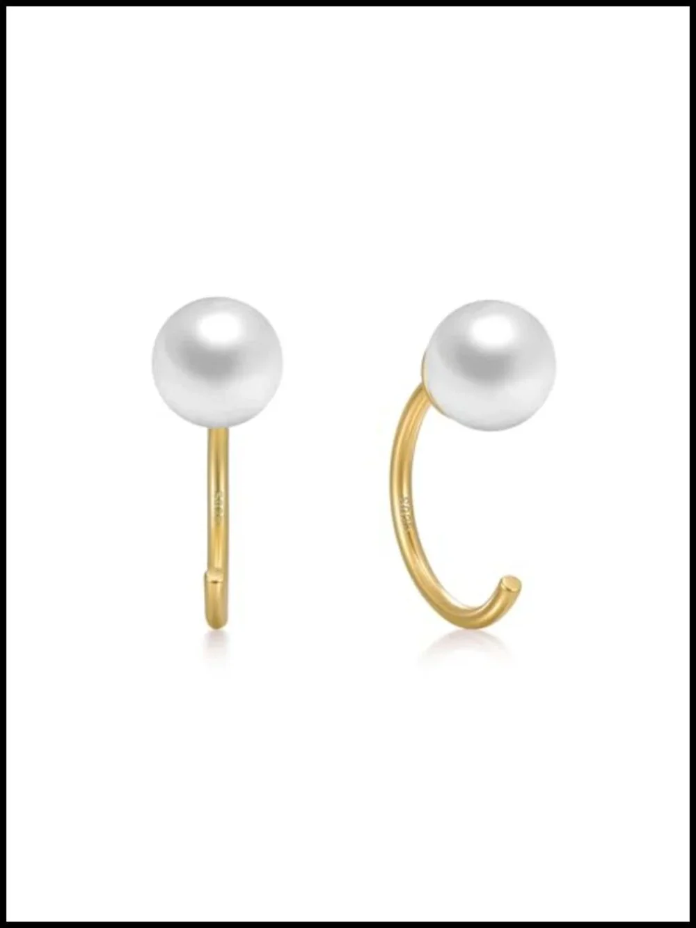 925 Sterling Silver Half Hoop Earrings Set for Women - Hypoallergenic Sleep